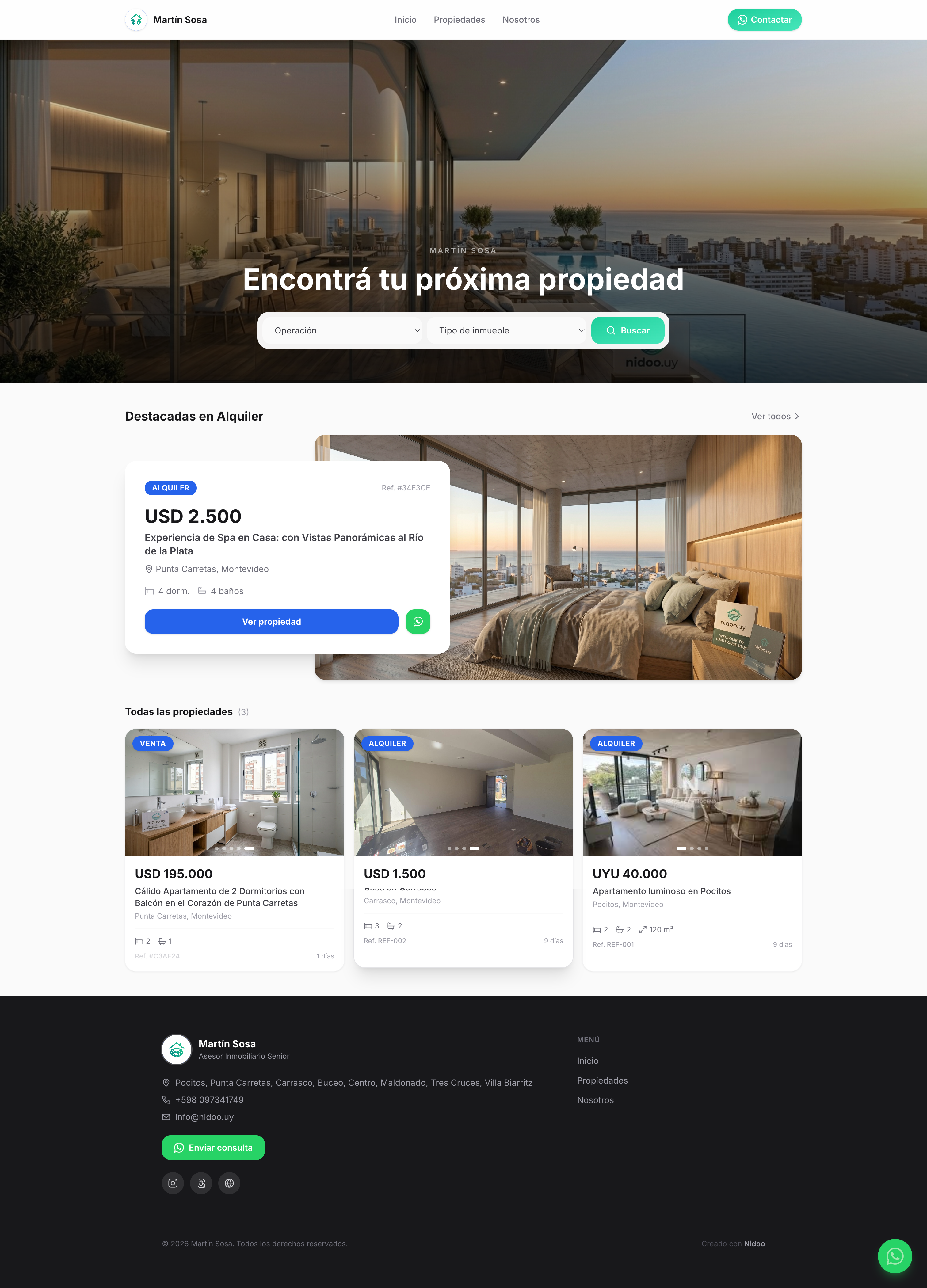 Sitio público de agente en Nidoo